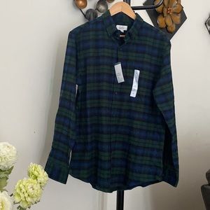 Men's Croft & Barrow Classic-Fit Blue Green Flannel Shirt